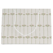 Victorian Botanical Traditional Stripes Große Geschenktüte (Vorderseite)