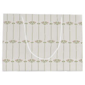 Victorian Botanical Traditional Stripes Große Geschenktüte (Rückseite)