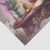 Victorian Boudoir | Old Witch Desk and Spellbooks Seidenpapier (Ausschnitt)