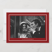 Victorian Burgundy Wedding Save the Date Photo Einladung (Rückseite)