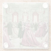 Victorian Cat Ball Glass Coaster Glasuntersetzer (Rückseite)