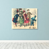 Victorian Children Dress Play Vintage Antique Leinwanddruck (Insitu (Holzboden))