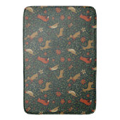 Victorian Christmas Animal & Botanical  Badematte (Vorderseite Vertikal)