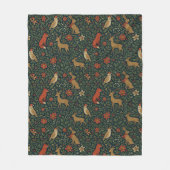 Victorian Christmas Animal & Botanical Fleecedecke (Vorderseite)