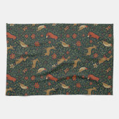 Victorian Christmas Animal & Botanical  Geschirrtuch (Horizontal)