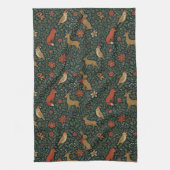 Victorian Christmas Animal & Botanical  Geschirrtuch (Vertikal)