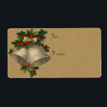 Victorian Christmas Bell Labels<br><div class="desc">Victorian Christmas gift labels. Easy to customize. Change the text style with the "Customize" button.</div>