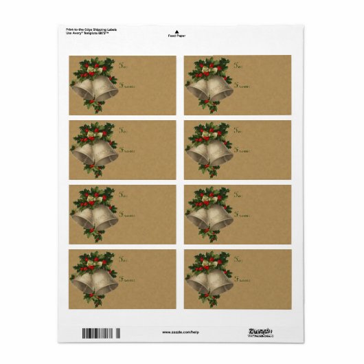 Victorian Christmas Bell Labels (Vorne)