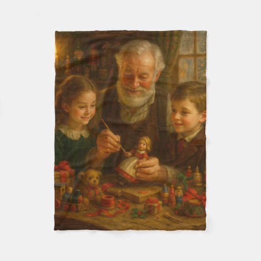 Victorian Christmas Blanket – Ornament Painting Fleecedecke (Vorderseite)