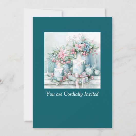 Victorian Christmas Celebration Invitation Einladung (Vorderseite)