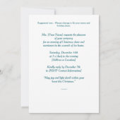 Victorian Christmas Celebration Invitation Einladung (Rückseite)