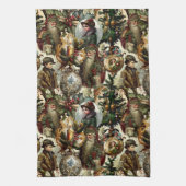 Victorian Christmas Elegance  Geschirrtuch (Vertikal)