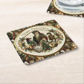 Victorian Christmas Elegance  Rechteckiger Pappuntersetzer (angewinkelt)