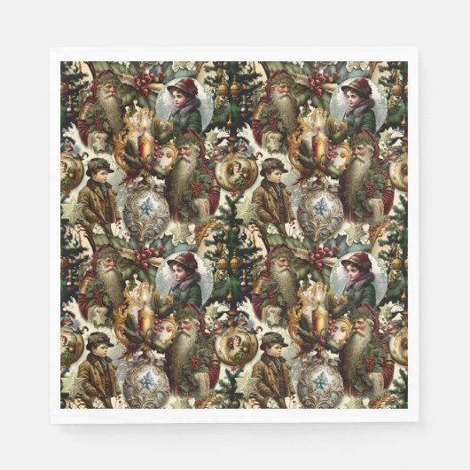 Victorian Christmas Elegance  Serviette (Vorderseite)