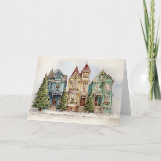 Victorian Christmas Feiertagskarte (Vorderseite)