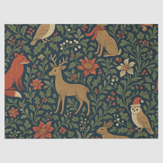 Victorian Christmas Floral  Seidenpapier (Vorderseite)