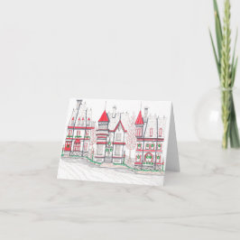 Victorian Christmas Greeting Card Dankeskarte