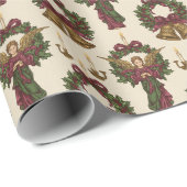 Victorian Christmas Motifs Classic Holiday Geschenkpapier (Rolleneckpunkt)