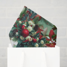 Victorian Christmas Portrait Seidenpapier