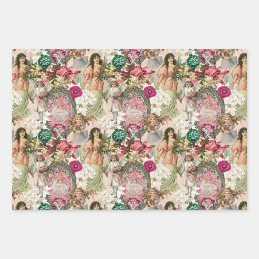 Victorian Christmas Sparkle Geschenkpapier Set (Vorderseite 3)