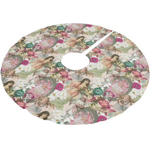 Victorian Christmas Sparkle Polyester Weihnachtsbaumdecke (Schrägansicht)