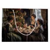 Victorian Christmas Tea Party Große Geschenktüte (Rückseite)