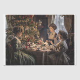 Victorian Christmas Tea Party Seidenpapier