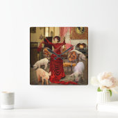 Victorian Circe Quadratische Wanduhr (Zuhause)