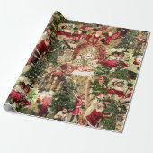 Victorian Crimson Christmas Geschenkpapier (Ungerollt)