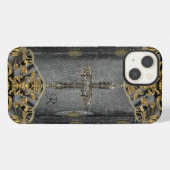 Victorian Cross Monogramm iPhone Hülle (Rückseite (Horizontal))