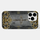 Victorian Cross Monogramm iPhone Hülle (Rückseite (Horizontal))