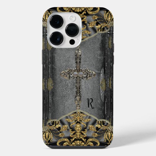 Victorian Cross Monogramm iPhone Hülle (Rückseite)