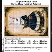 Victorian Dressed Rabbit With Book ER7L Decoupage Seidenpapier