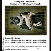 Victorian Dressed Wolf Holding Lamb ES7R Decoupage Seidenpapier