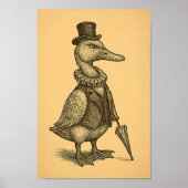 Victorian Duck with Umbrella Poster (Vorne)