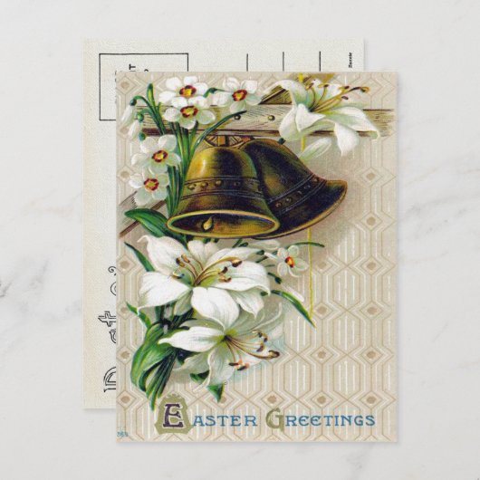 Victorian Easter Feiertagspostkarte (Vorne/Hinten)