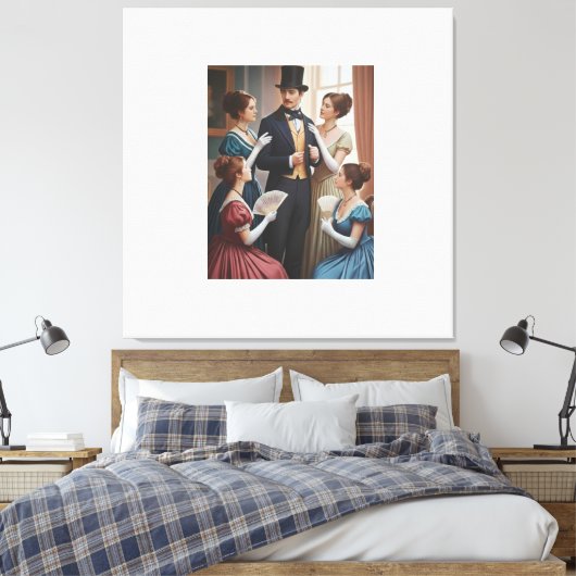 Victorian elegant soiree leinwanddruck (Insitu (Schlafzimmer))