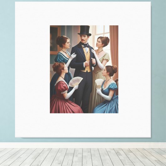 Victorian elegant soiree leinwanddruck (Insitu (Holzboden))