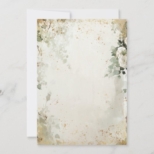 Victorian Enchanted Garden Elegant Floral Bridal Einladung (Rückseite)