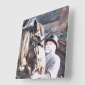 VICTORIAN ENGLAND QUADRATISCHE WANDUHR (Winkel)