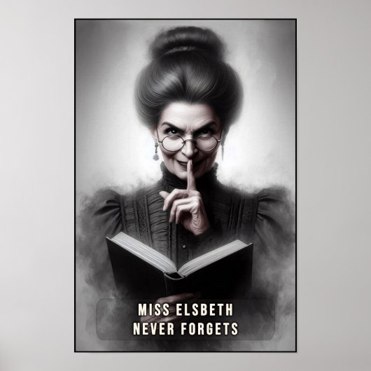 Victorian Era Creepy Headmistress Portrait Wall Poster (Vorne)