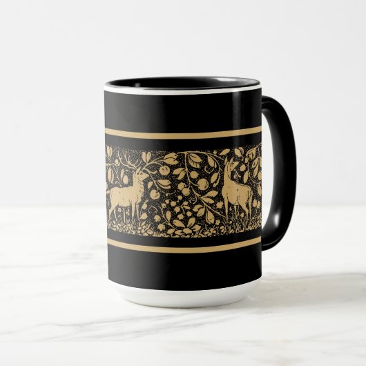 Victorian Era Deer Foliage Frieze Tasse (VorderseiteRechts)