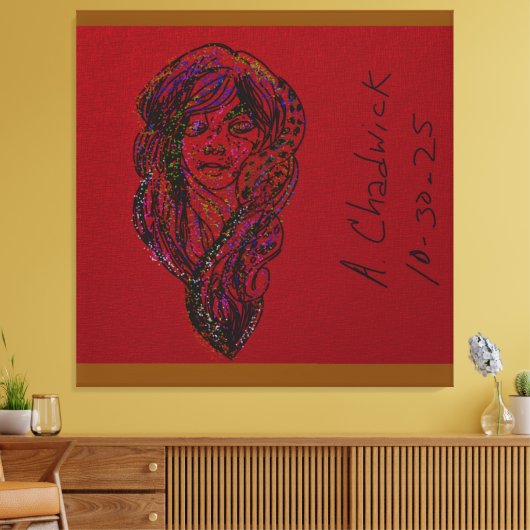 Victorian Era Dreamer Girl Leinwanddruck (Insitu (Wohnzimmer))