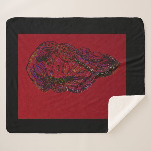 Victorian Era Dreamer Girl  Sherpadecke (Vorderseite (Horizontal))