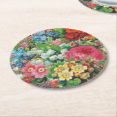 Victorian Era Valentine's Card, Floral Bouquet Runder Pappuntersetzer (Angewinkelt)