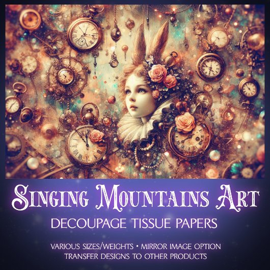 Victorian Fairytale Vintage Alice Seidenpapier