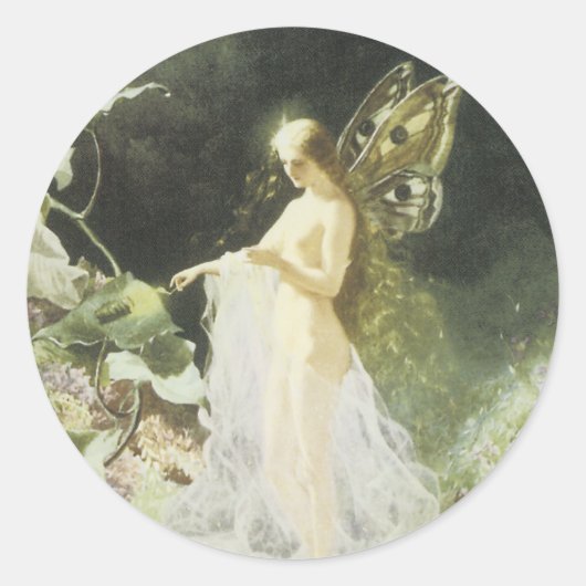 Victorian-Feen-Aufkleber Runder Aufkleber (Vorderseite)