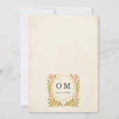 Victorian Floral Art Nouveau Bridal Shower Einladung (Rückseite)