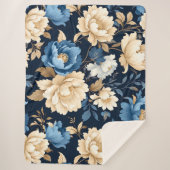 Victorian flowers Blue Sherpadecke (Vorderseite)