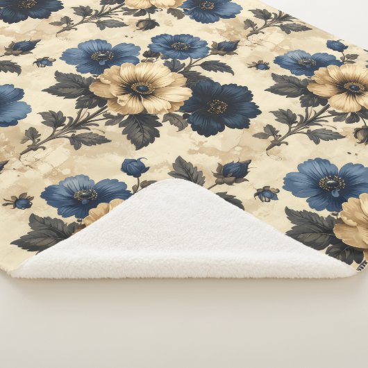 Victorian flowers sherpadecke (3/4)